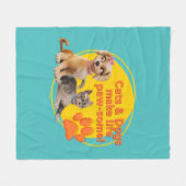 Honden en katten maken het leven pootjes! fleece deken (Voorkant (Horizontaal))