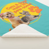 Honden en katten maken het leven pootjes! sherpa deken (3/4)
