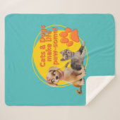 Honden en katten maken het leven pootjes! sherpa deken (Voorkant (horizontaal))