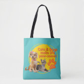 Honden en katten maken het leven pootjes! tote bag (Voorkant)