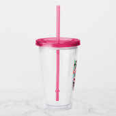 Honden en katten met kerstbaard acryl drinkbeker (Rechts)