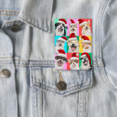 Honden en katten met kerstbaard button (Insitu)