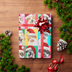 Honden en katten met kerstbaard cadeaupapier