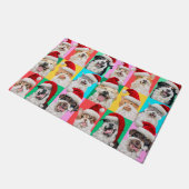 Honden en katten met kerstbaard deurmat (Schuin)