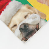 Honden en katten met kerstbaard fleece deken (Hoek)
