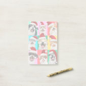 Honden en katten met kerstbaard post-it® notes (Op bureau)