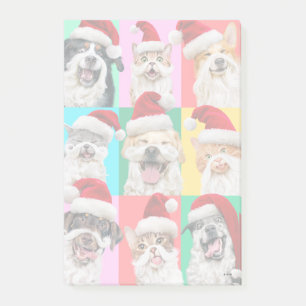 Honden en katten met kerstbaard post-it® notes