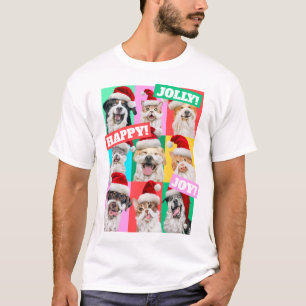 Honden en katten met kerstbaard t-shirt