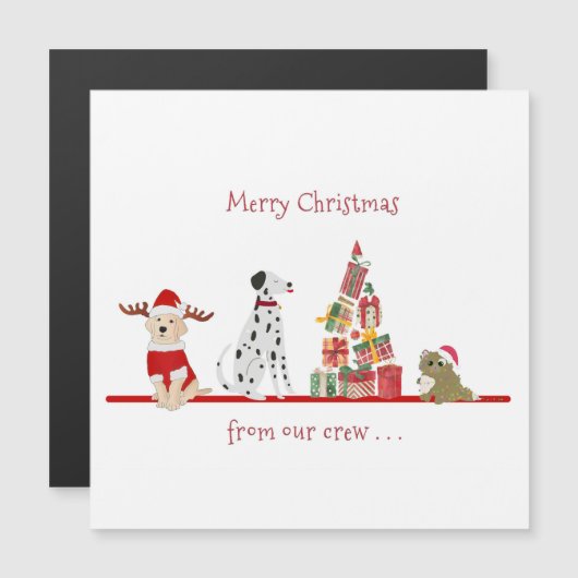 Honden en katten met kerstcadeaus (Voorkant / Achterkant)