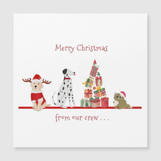 Honden en katten met kerstcadeaus (Voorkant)