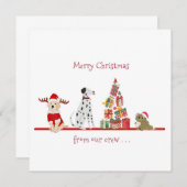 Honden en katten met kerstcadeaus (Voorkant / Achterkant)