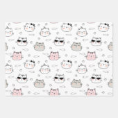 Honden en katten ontwerpen voor kinderen. inpakpapier vel (Voorkant)