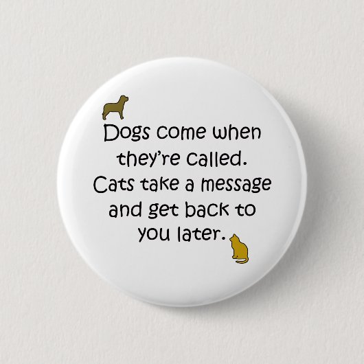 Honden en katten ronde button 5,7 cm (Voorkant)