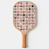 Honden en katten Roze Floral Pickleball Paddle (Achterkant)