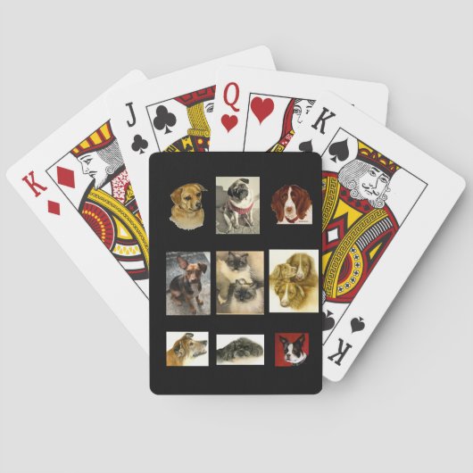 Honden en katten van vele soorten Dekskaarten Pokerkaarten (Achterkant)
