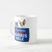 Honden en katten voor Harris Walz Koffiemok (Voorkant links)