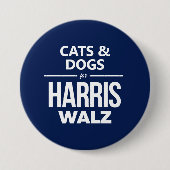 Honden en katten voor Harris Walz Ronde Button 7,6 Cm (Voorkant)