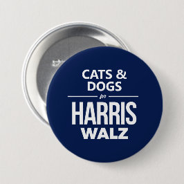 Honden en katten voor Harris Walz Ronde Button 7,6 Cm