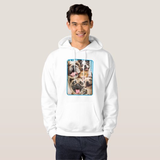 Honden en kattengroepfoto's hoodie (Voorkant volledig)