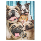 Honden en kattengroepfoto's klembord (Achterkant)