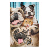 Honden en kattengroepfoto's mini klembord (Achterkant)