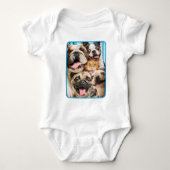 Honden en kattengroepfoto's romper (Voorkant)