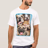 Honden en kattengroepfoto's t-shirt (Voorkant)