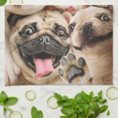 Honden en kattengroepfoto's theedoek (Gevouwen)