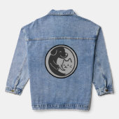 honden- en kattenvriendschap denim jacket (Achterkant)