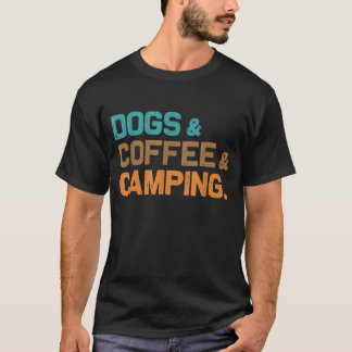 Honden en koffie en kamperen t-shirt