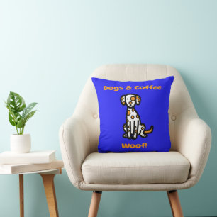 Honden en koffiehout! kussen
