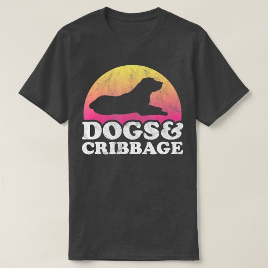 Honden en Mannen van de Cribbage T-shirt (Design voorkant)