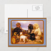 Honden en matrozen spelen Kaart (Voorkant / Achterkant)