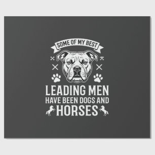 Honden En Paarden Leiden Mannen Cadeaupapier