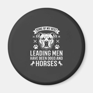 Honden En Paarden Leiden Mannen Magneet