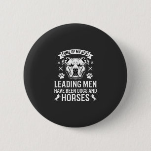 Honden En Paarden Leiden Mannen Ronde Button 5,7 Cm