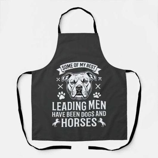 Honden En Paarden Leiden Mannen Schort (Voorkant)