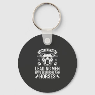 Honden En Paarden Leiden Mannen Sleutelhanger