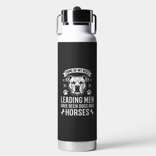 Honden En Paarden Leiden Mannen Waterfles (Voorkant)