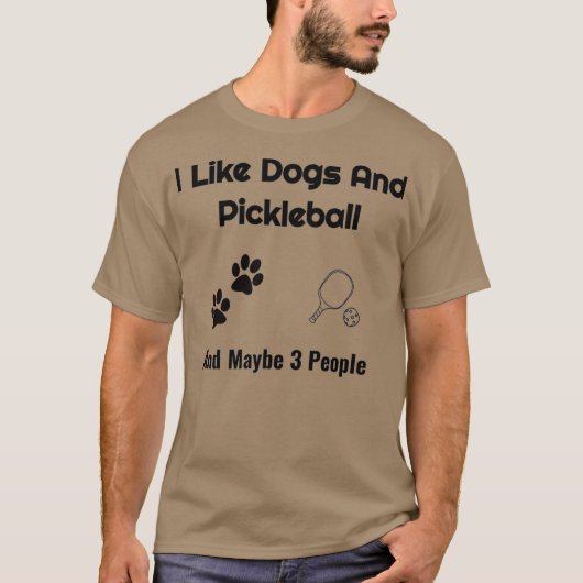 Honden en Pickleball en mijn Pickleball vrienden M T-shirt (Voorkant)