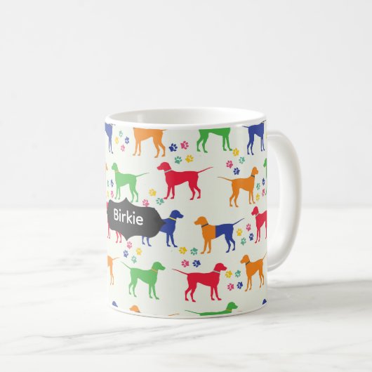 Honden en pootafdrukken koffiemok (Voorkant rechts)
