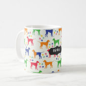 Honden en pootafdrukken koffiemok (Voorkant links)