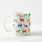 Honden en pootafdrukken koffiemok (Links)
