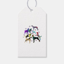 Honden en poten cadeaulabel