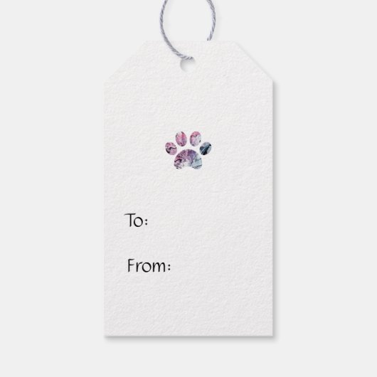 Honden en poten cadeaulabel (Achterkant)