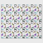 Honden en poten cadeaupapier (Vlak)