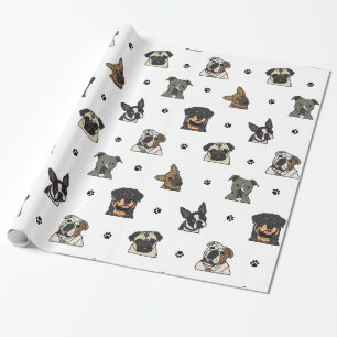 Honden en poten cadeaupapier