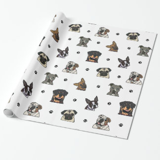 Honden en poten cadeaupapier