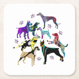 Honden en poten kartonnen onderzetters