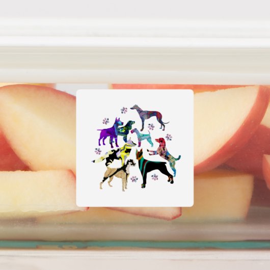 Honden en poten labels (Aangebracht)